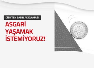 DİSK'TEN BASIN AÇIKLAMASI: ASGARİ YAŞAMAK İSTEMİYORUZ!